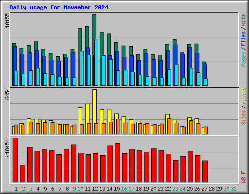 Daily usage for November 2024