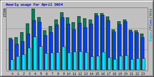 Hourly usage for April 2024