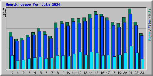 Hourly usage for July 2024